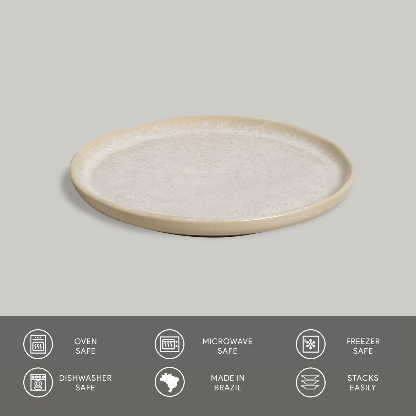 Porto Brasil LATTE BREAD PLATE STONEWARE dia. 6.1x0.63"  SKU: '15931108501