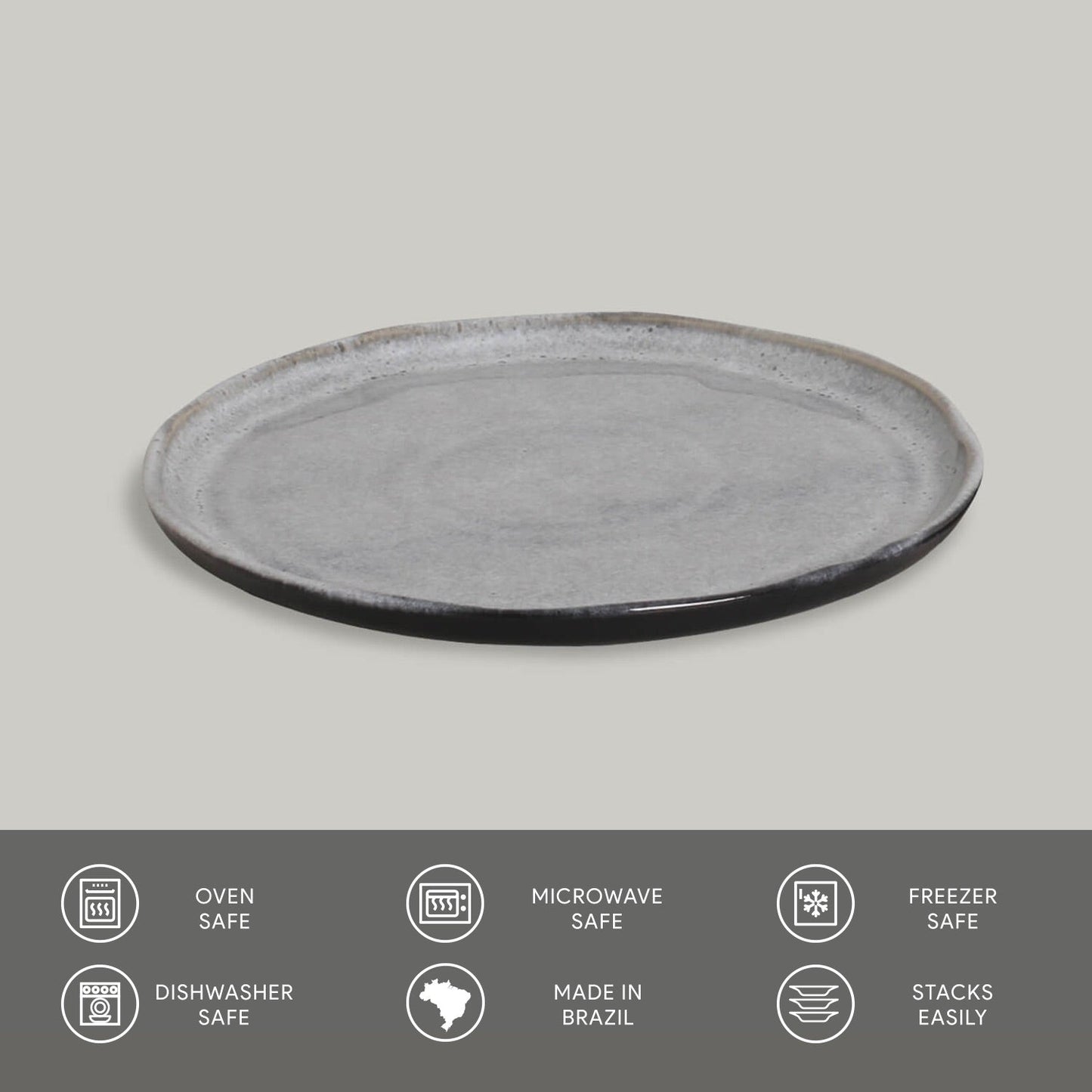Porto Brasil DUST BREAD PLATE STONEWARE dia. 6.1x0.63"  SKU: '15931115801