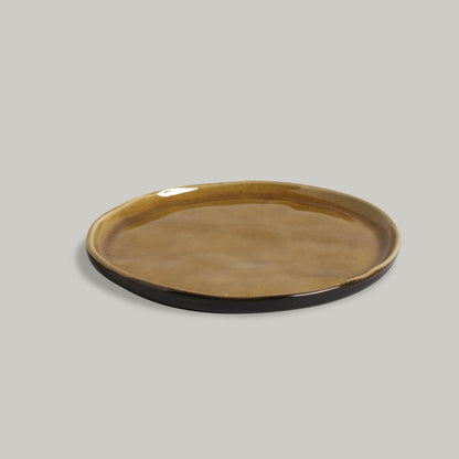 Porto Brasil AMBER BREAD PLATE STONEWARE dia. 6.1x0.63"  SKU: '1593177101