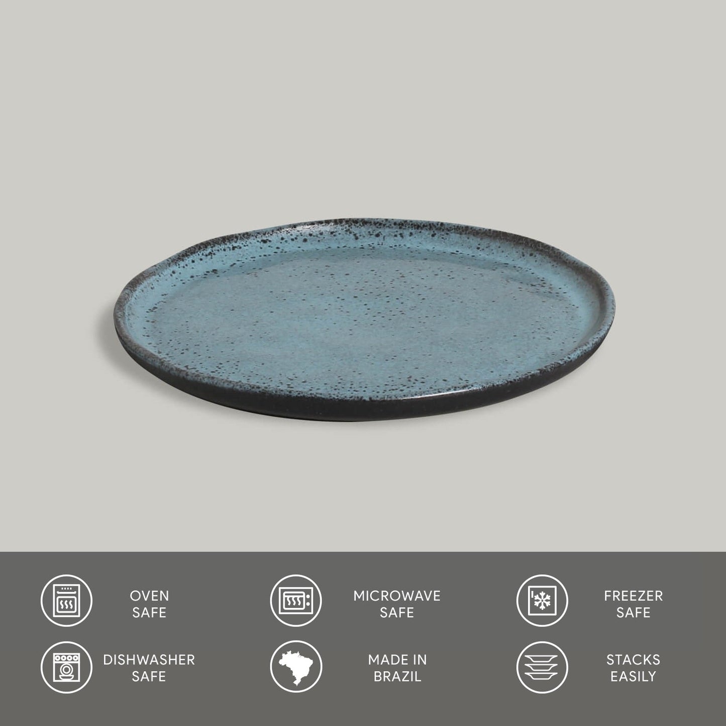Porto Brasil NIGHT SKY BREAD PLATE STONEWARE dia. 6.1x0.63"  SKU: '1593177201