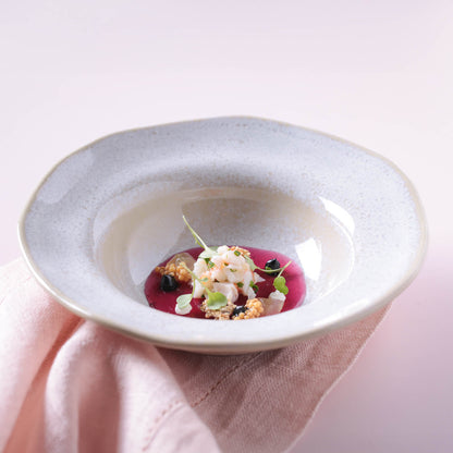 Porto Brasil LATTE DEEP RIM PLATE  STONEWARE dia. 7.48x2.17"  SKU: '16014108501