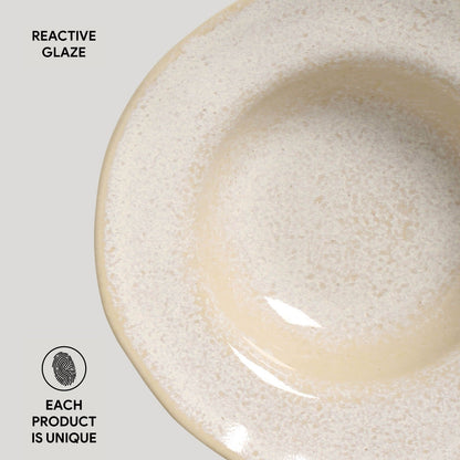 Porto Brasil LATTE DEEP RIM PLATE  STONEWARE dia. 7.48x2.17"  SKU: '16014108501