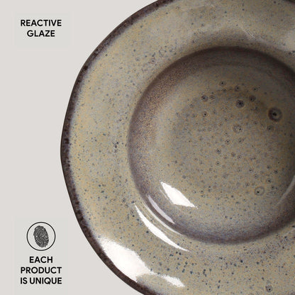 Porto Brasil TOURMALINE DEEP RIM PLATE  STONEWARE dia. 7.48x2.17"  SKU: '16014108901