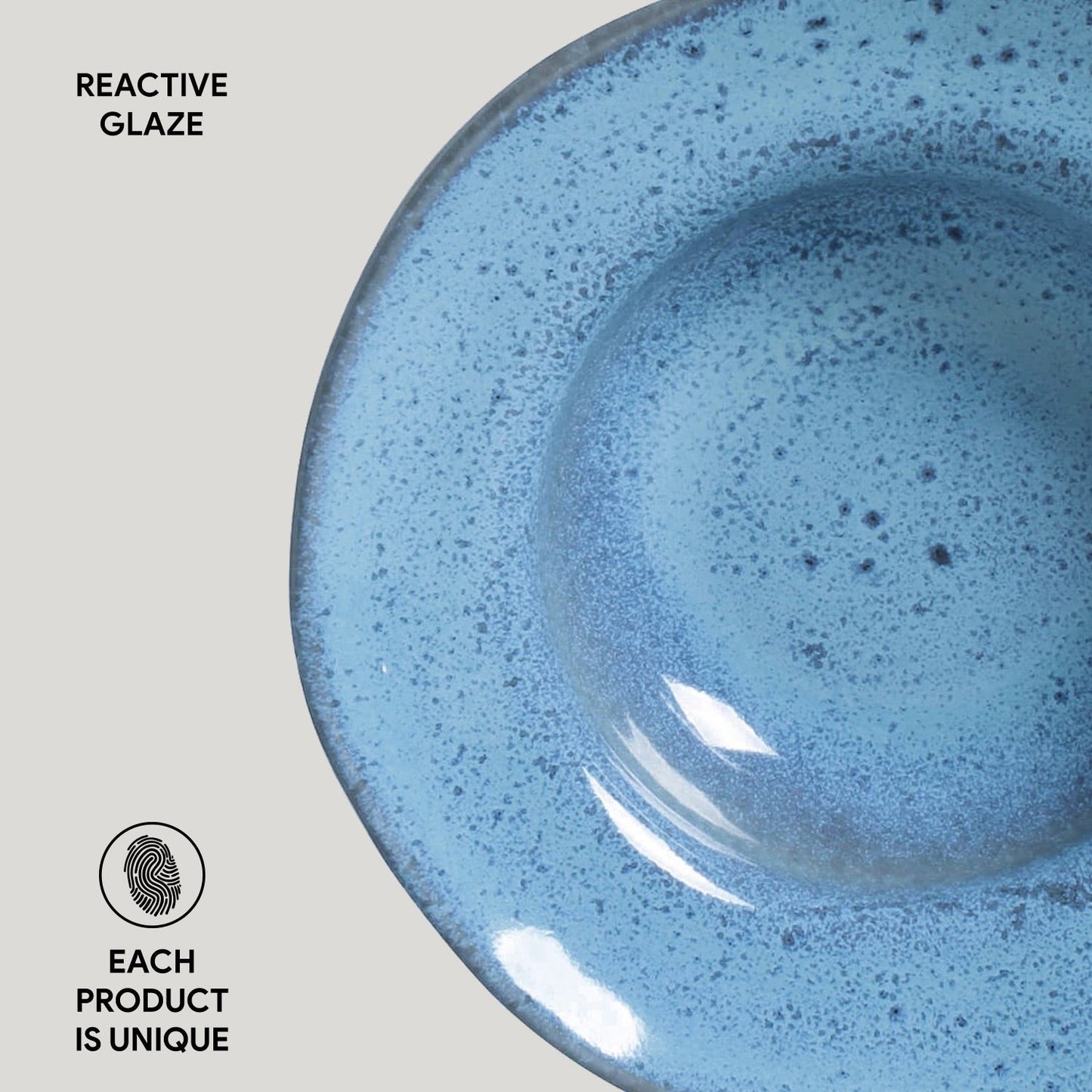 Porto Brasil BREEZE DEEP RIM PLATE  STONEWARE dia. 7.48x2.17"  SKU: '16014109001