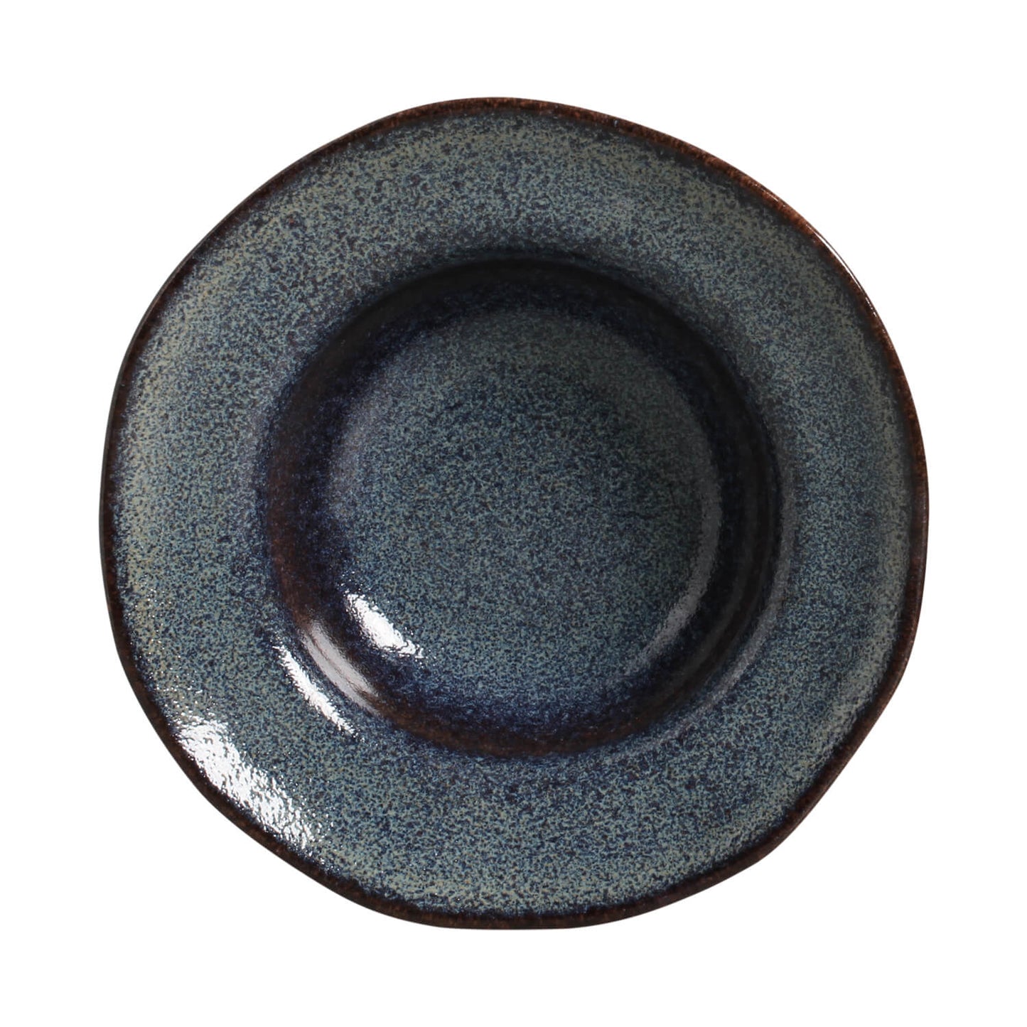 Porto Brasil TITANIUM DEEP RIM PLATE  STONEWARE dia. 7.48x2.17"  SKU: '16014109401