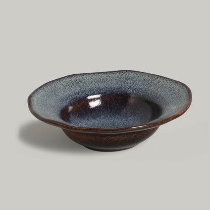 Porto Brasil TITANIUM DEEP RIM PLATE  STONEWARE dia. 7.48x2.17"  SKU: '16014109401