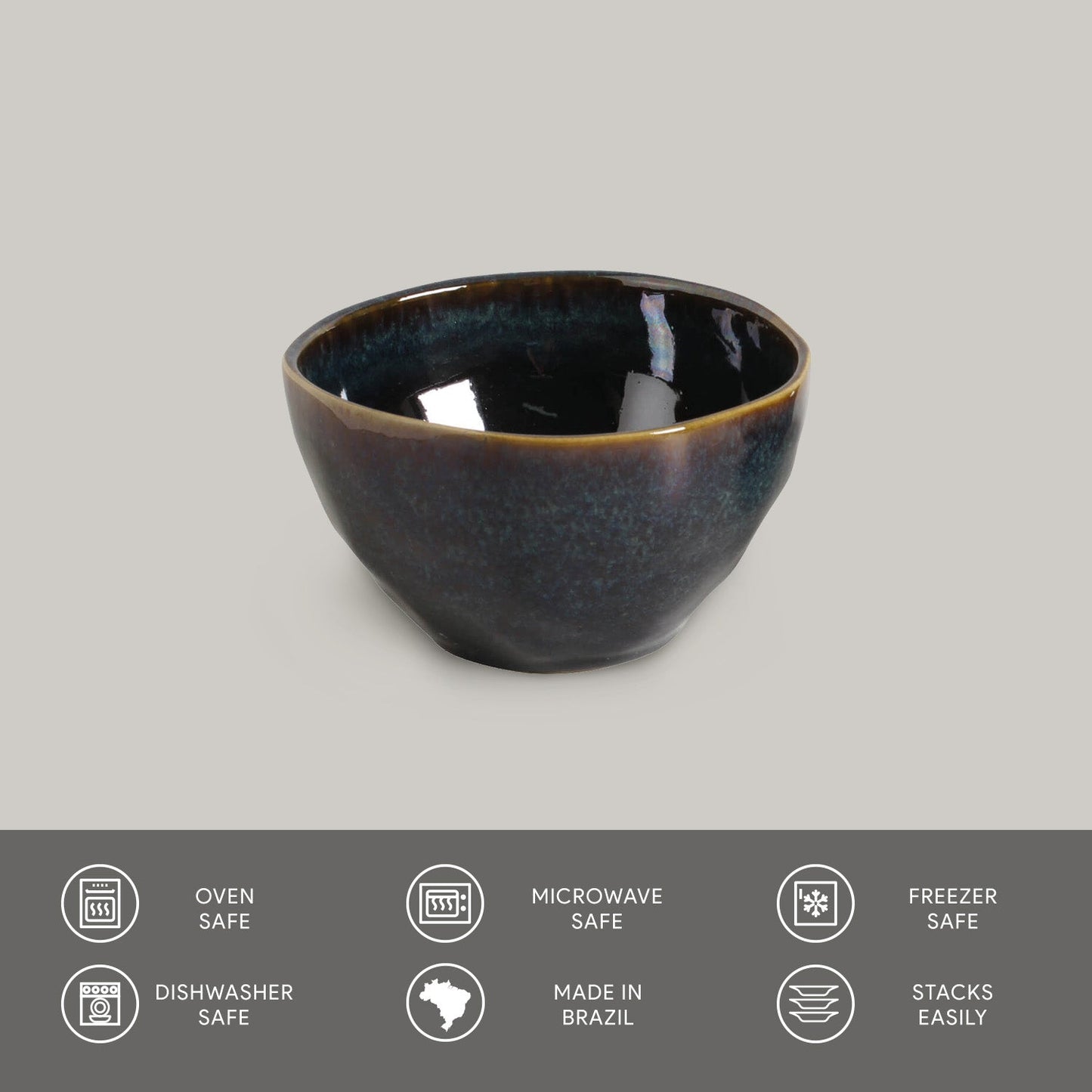 Porto Brasil OCEANO BOWL ORGANIC STONEWARE dia. 5.24"  SKU: '1914106701