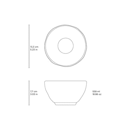 Porto Brasil METALLICA BOWL ORGANIC STONEWARE dia. 5.24"  SKU: '1914108701