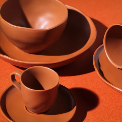 Porto Brasil TERRACOTTA BOWL ORGANIC STONEWARE dia. 5.24"  SKU: '191495701