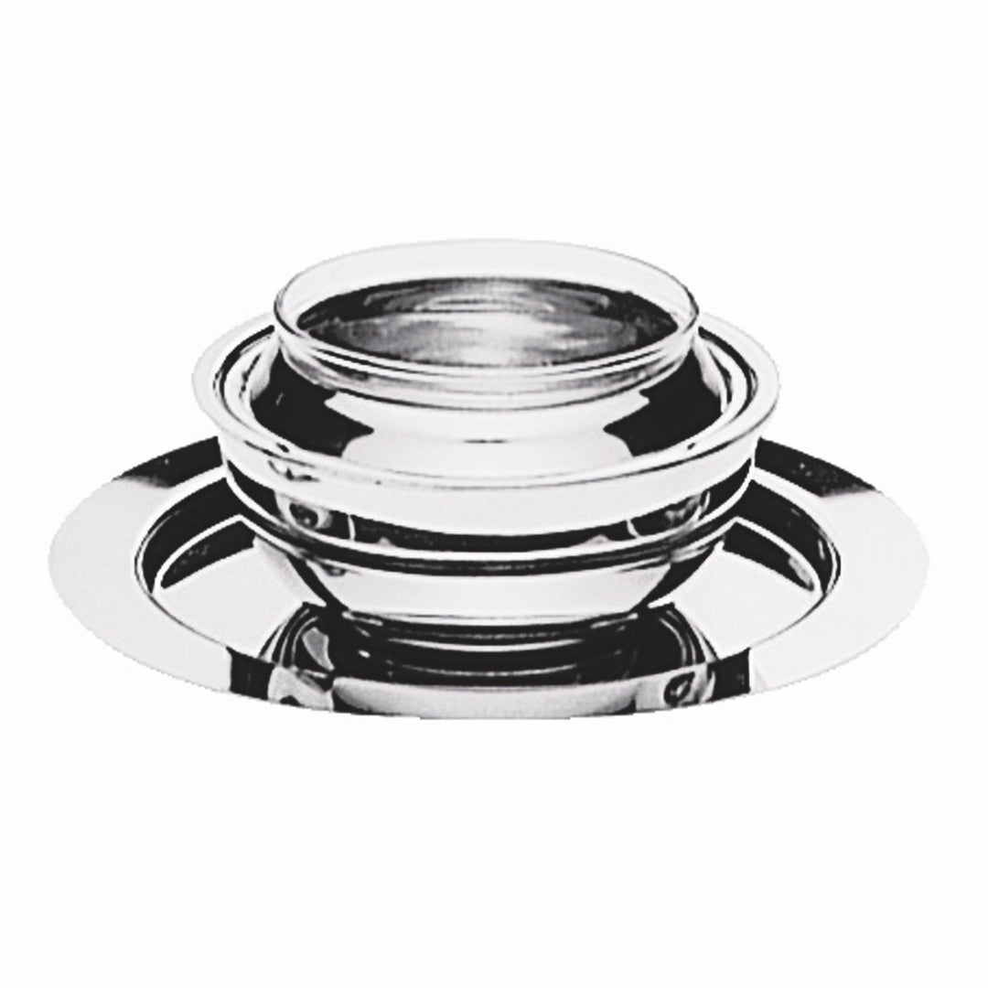 Caviar Set With Underliner D: 7-1/8", D: 4-3/4" C: 5-3/4 Oz.