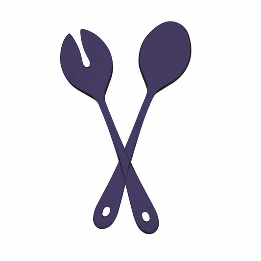 Polycarbonate Salad Serving Set, Transparent Colors Amethyst