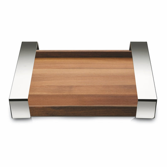 Square Tray L: 12-3/4" W: 12-3/4" Walnut
