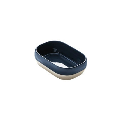 Casserole / Baker Small Dish 6 7/8" x 4 31/6" x 1 3/4'' - Oven Safe - Blue 6'' 7/8 x 4'' 3/16 x 1'' 3/4