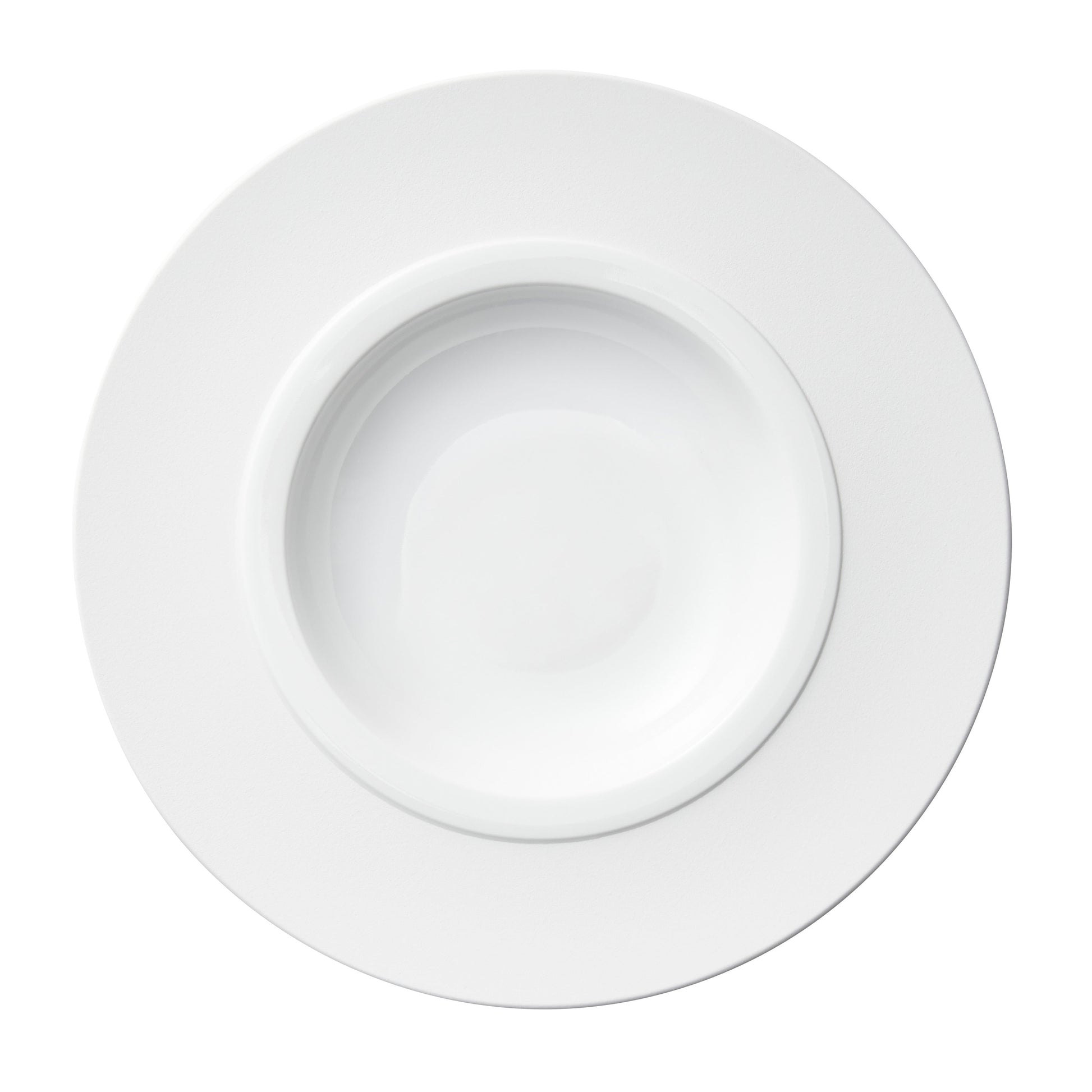 Round shallow bowl w/wide-rim - ext. 10 1/4" - int. 5 1/2" - White 10" 5/8