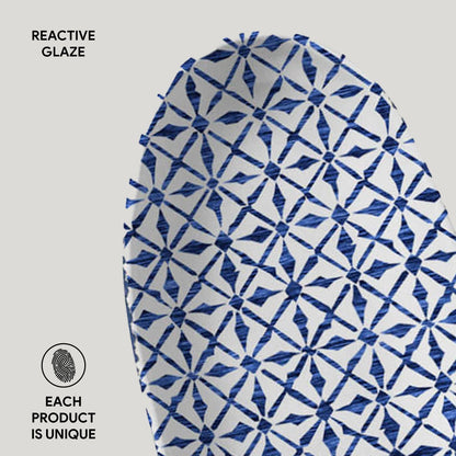 Porto Brasil MAYA DEEP OVAL PR LARGE ORGANIC STONEWARE dia. 12.6x6.3" SET OF 2 DESIGNS  SKU: '34414117901