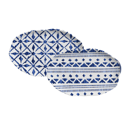 Porto Brasil MAYA SHALLOW OVAL PR MEDIUM BIO STONEWARE dia. 11.81x7.87" SET OF 2 DESIGNS  SKU: '34831117901