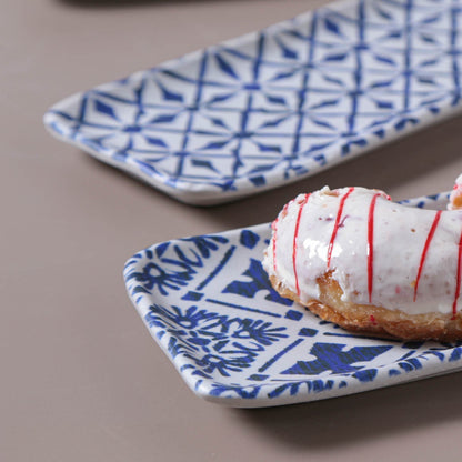 Porto Brasil MAYA RECTANGULAR PR ORGANIC STONEWARE dia. 8.66x3.74" SET OF 2 DESIGNS  SKU: '35014117901