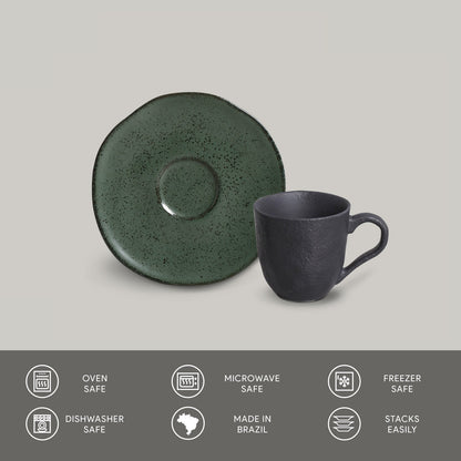 Porto Brasil GREENERY ORGANIC COFFEE CUP + ORGANIC SAUCER  SKU: '351495801