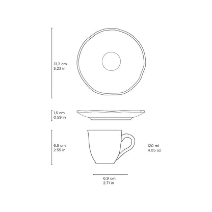 Porto Brasil METALLICA ORGANIC COFFEE CUP + BIO SAUCER  SKU: '3531109301