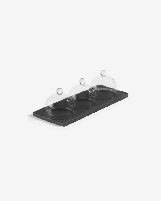 TRAY WITH 3 DOME