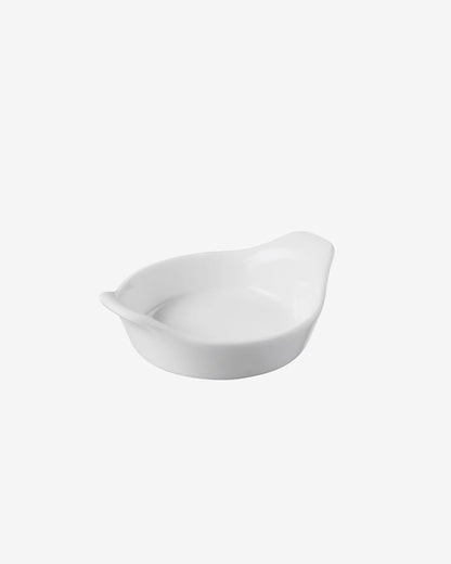 FLUTED ROUND EARED DISH