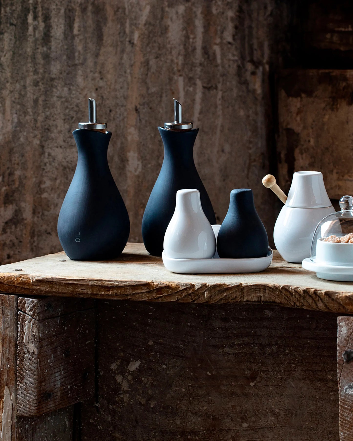 Revol LIKID VINEGAR CRUET POURER 25CL Slate Vinaigre/Vinegar ceramet Arge SKU: '645255