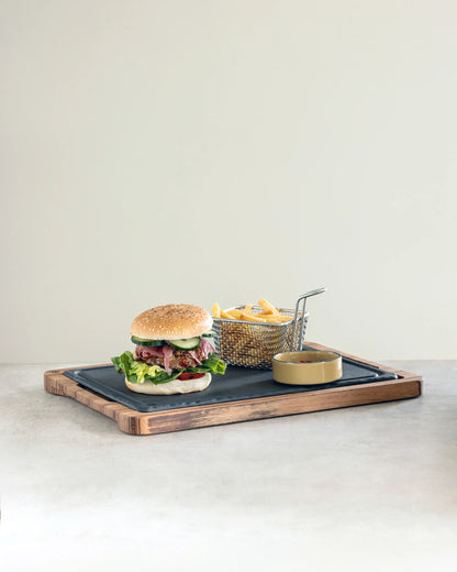 Revol BASALT STEAK PLATE 33X24CM Matt slate style SKU: '647781