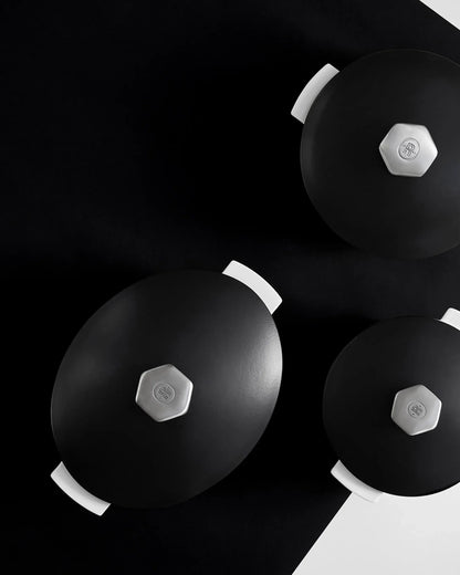 Revol REVOLUTION 2 SHALLOW COCOTTE 11''/28cm Satin black Induction SKU: '649863
