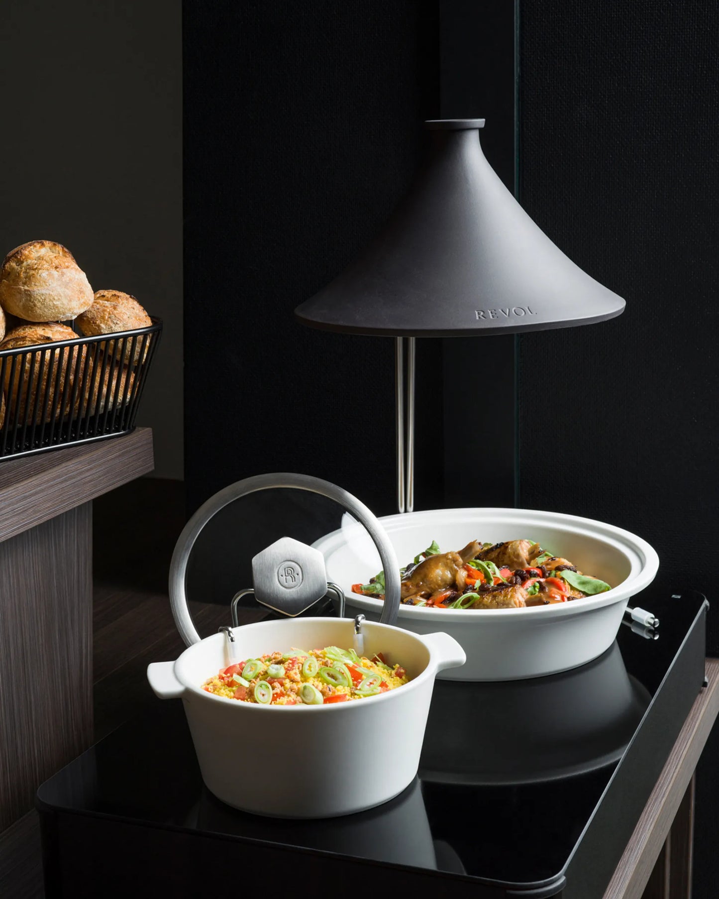 Revol REVOLUTION 2 TAJINE 12.5''/32cm Silver Crescendo Induction Crescendo argent SKU: '653372