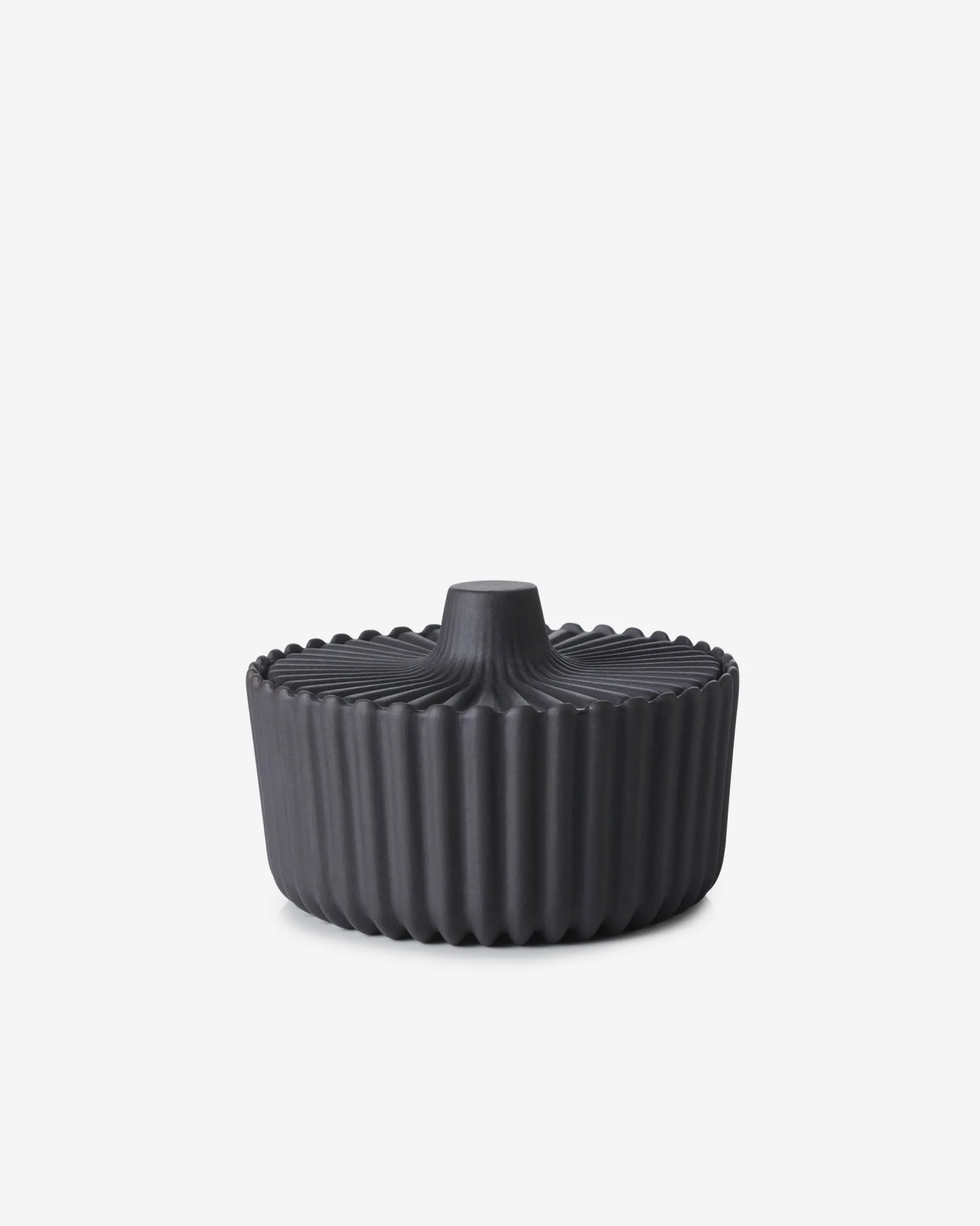 Revol PEKOE SUGAR BOWL WITH LID 10CL Black Smooth Dark Metal SKU: '653639