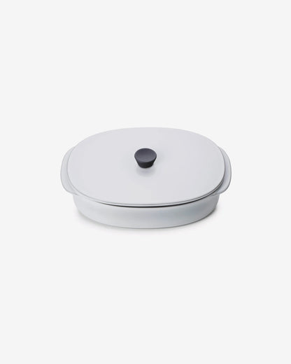 Revol CARACTERE CULINAIRE RECT DISH WITH LID 26X18, White Cumulus SKU: '655272