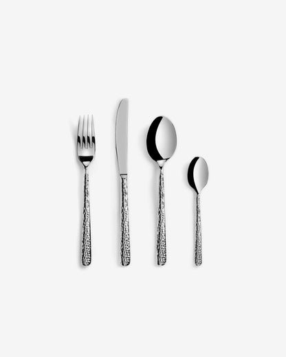 Revol COURCHEVEL DESSERT - SALAD FORK HAMMMERED FINISH 18/10 hammered stainless steel SKU: '656624