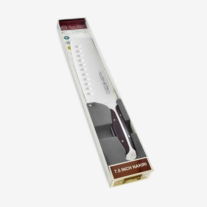 Gunter Wilhelm Premier Nakiri Vegetable Cleaver/Knife, 7.5 Inch | Dark Brown ABS Handle SKU: 30-310-0475