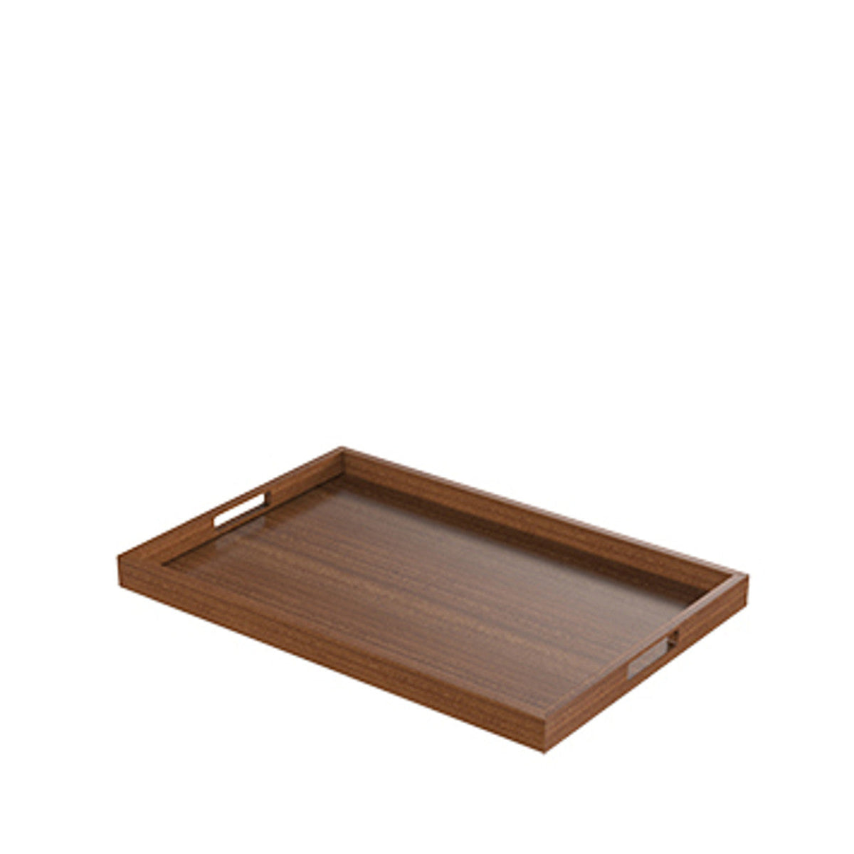 Mahogany Rectangular Modern Tray