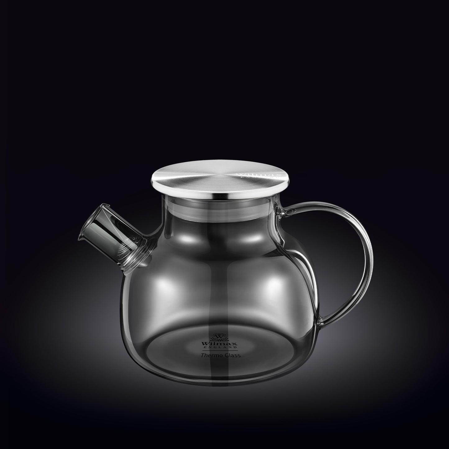 Smoky Grey Thermo Glass Teapot 32 Fl Oz | High temperature and shock resistant