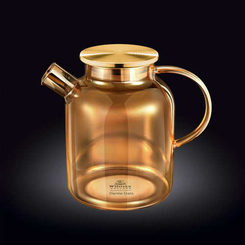 Amber Thermo Glass Teapot 54 Fl Oz | High temperature and shock resistant