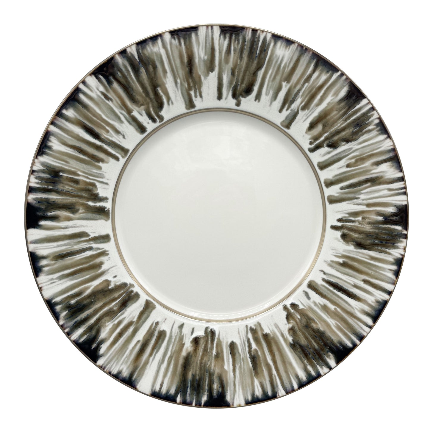 JL Coquet  ?CAILLE CR?ME Filet Bronze - Assiette de pr?sentation, 1824 12.6 Inch SKU: MHV1039ECRECREMB00