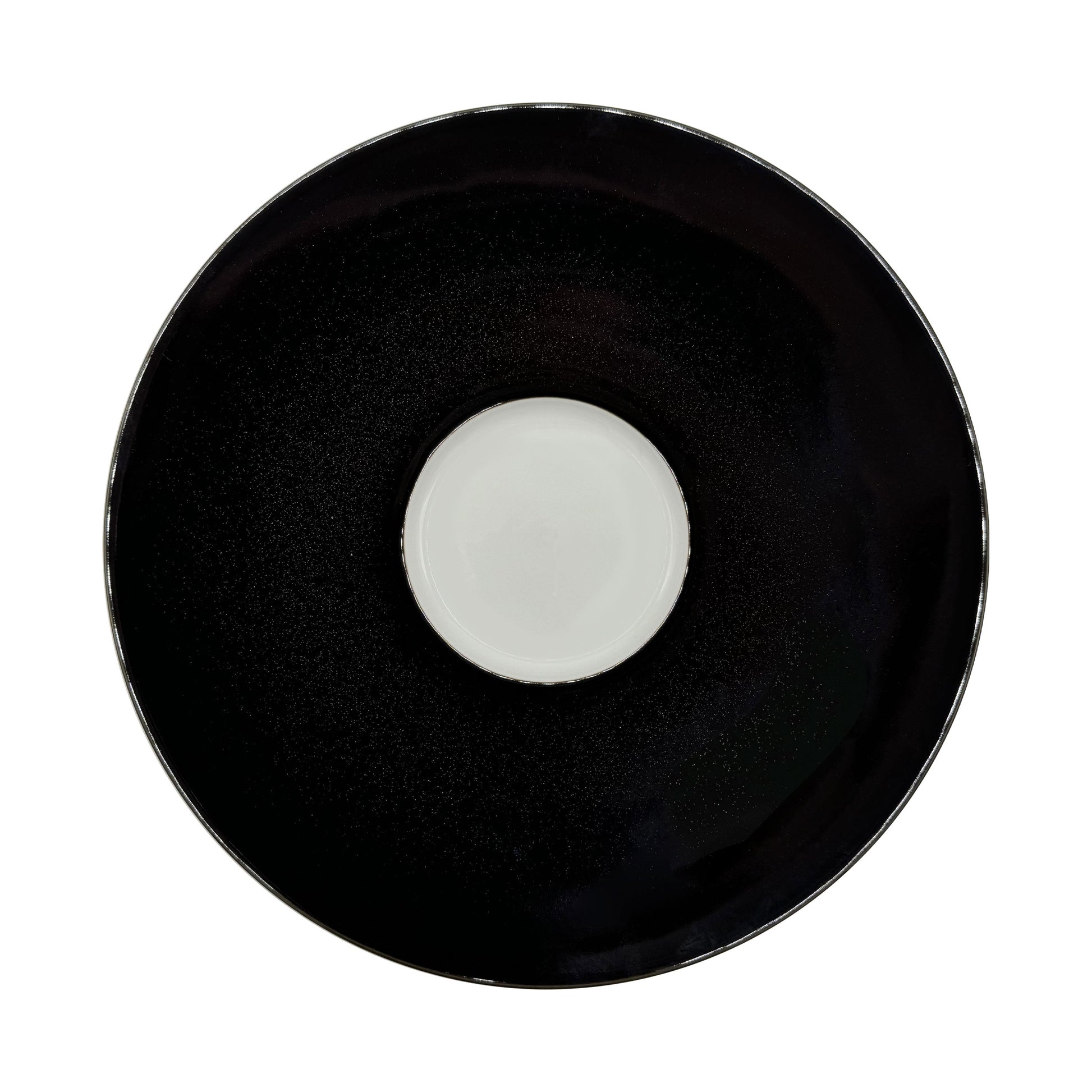 JL Coquet  NOIR PAILLETE - Assiette Mise en bouche 11.42 Inch SKU: HOR1031NPAIBLNC000