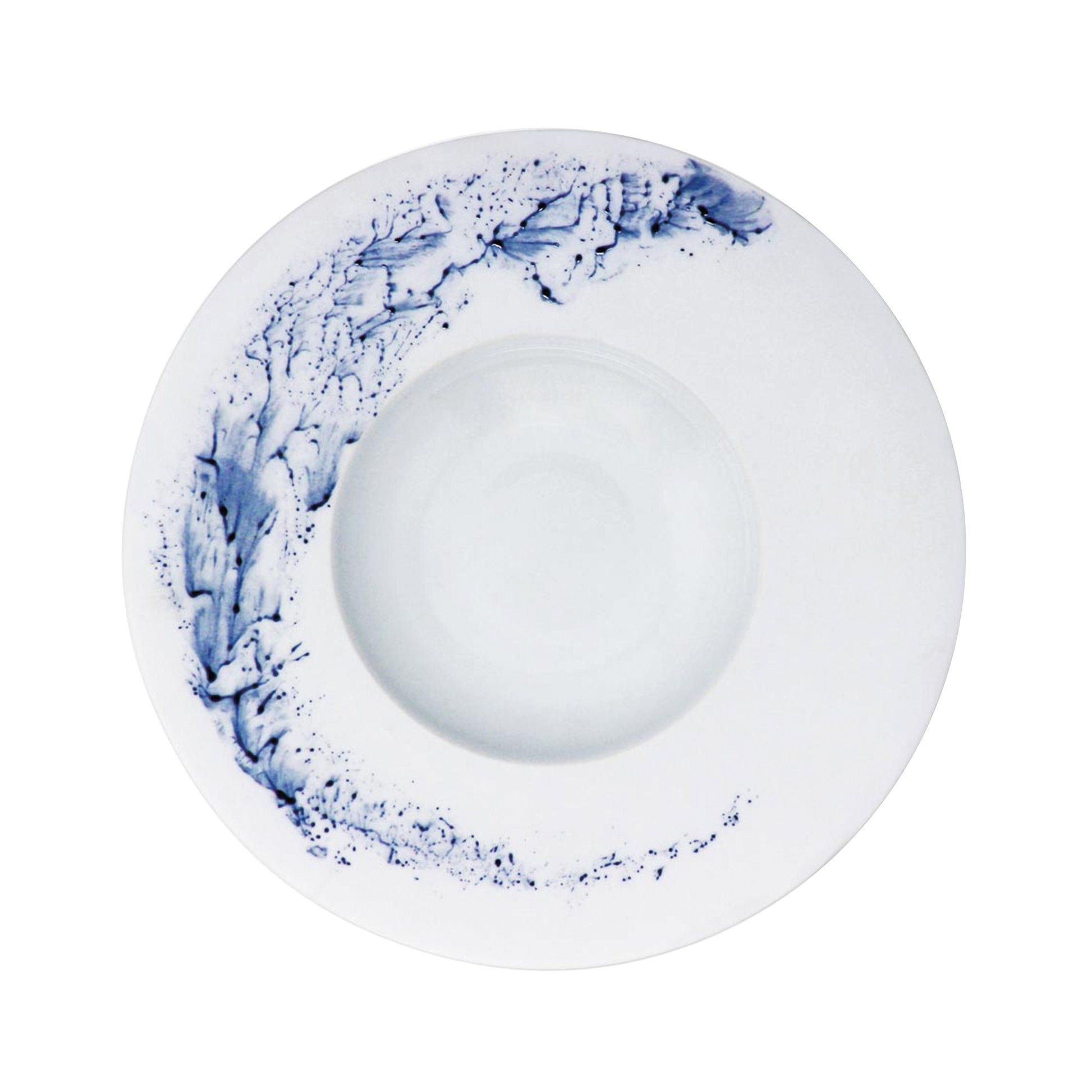 JL Coquet  BLUE IMPRESSION - Assiette creuse ? aile GM 10.24 Inch SKU: HOR1023BIMPBLNC000