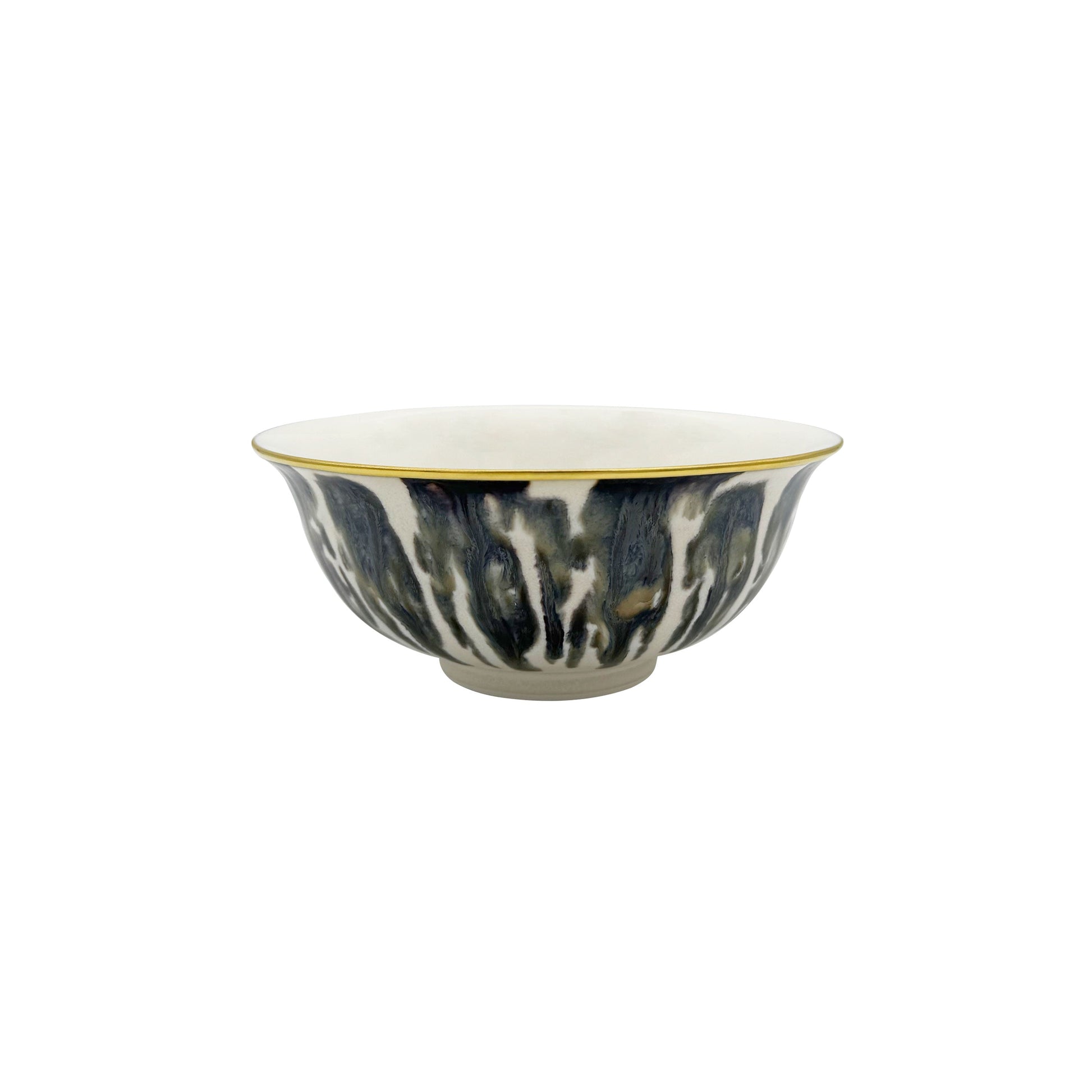 JL Coquet  ?CAILLE CR?ME Filet Or - Bol ? soupe, Ligne Asie 5.51 Inch SKU: LAS2006ECRECREMA00