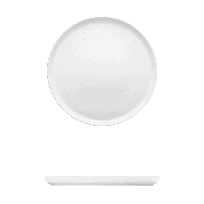 Round Plate Catalog Number: 056 0236 (White) | Dimensions: 4 in (10 cm)