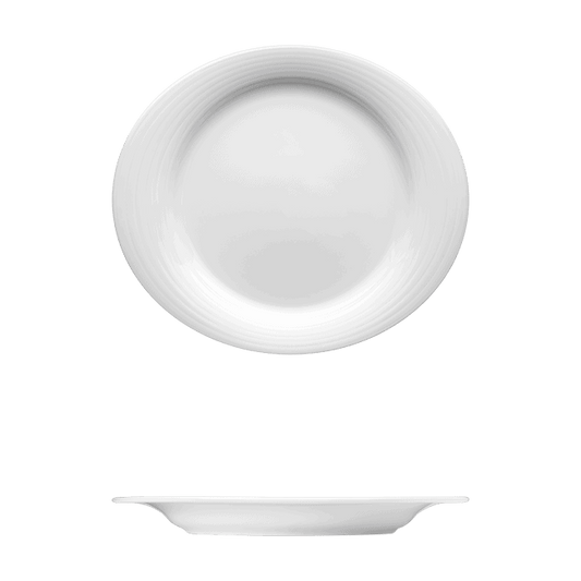 Oval Deep Plate | Catalog Number: 010 0020 | Dimensions: 9 5/8 x 8 1/4 in (25 x 22 cm)