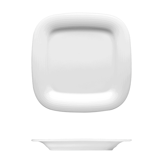 Square Plate | Catalog Number: 010 0021 | Dimensions: 9 1/4 in (24 cm)