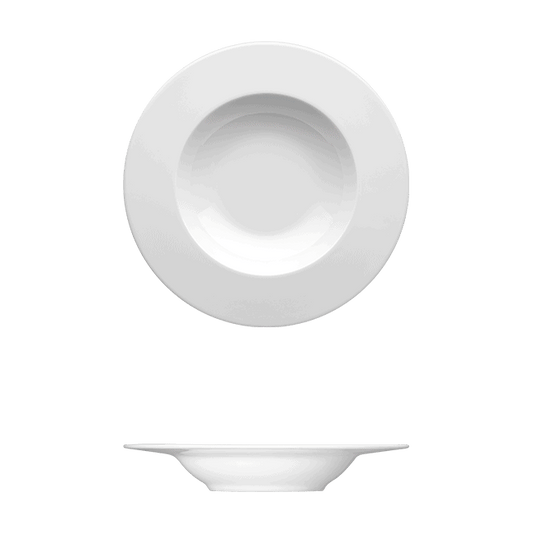 Deep Round Plate | Catalog Number: 046 0025 | Dimensions: 9 7/8 in (25 cm) 10 fl oz (295 ml)