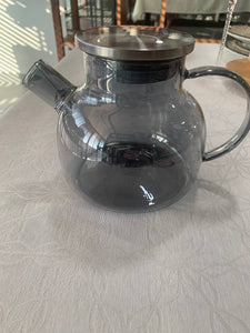 Smoky Grey Thermo Glass Teapot 32 Fl Oz | High temperature and shock resistant