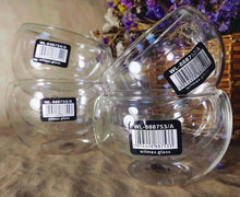 Set Of 6 Double-Wall Vacuum Sealed Thermo Glass Bowl 2.7 Fl Oz | 80 Ml