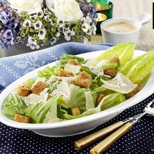 Set Of 3 White Ceaser Salad Bowl 11" inch X 7.5 | 27.5 X 18.5 Cm