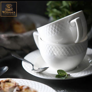 White 3 Oz | 90 Ml Coffee Cup & Saucer Set Of 6 In Gift Box