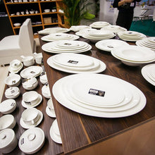 Set Of 6 White Oval Plate / Platter 10" inch | 25.5 Cm