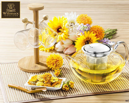 Theepot met bamboe deksel, glas, 1.6 l | Theepotten | Dille & Kamille Theepot met bamboe deksel, glas, 1.6 l | Theepotten | Dille & Kamille